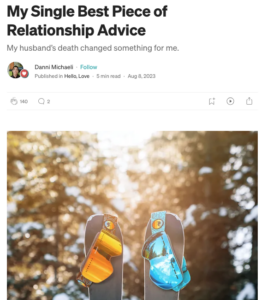 Screenshot image of this article on Medium.com showing image of a pair of skiis 